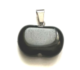 Obsidian Apple of knowledge pendant natural stone 1,5 cm