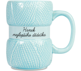 Albi Best Grandfather Mug blue knitted 400 ml