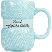 Albi Best Grandfather Mug blue knitted 400 ml