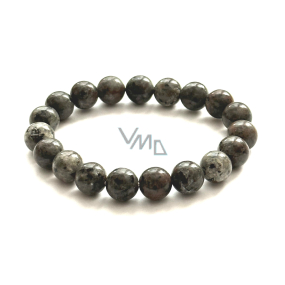 Yooperlit bracelet elastic natural stone, ball 10 mm / 16 - 17cm, stone of truth