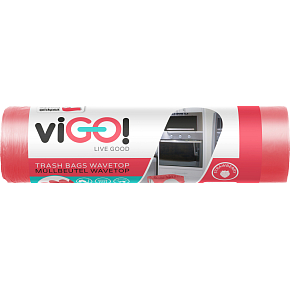 viGO strawberry-scented trash bags, 8 µ, 50 × 56 cm, 35 l, 26 pcs