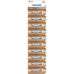 Philips Alkaline AAA Batteries 10 pcs LR03 Micro 1.5V