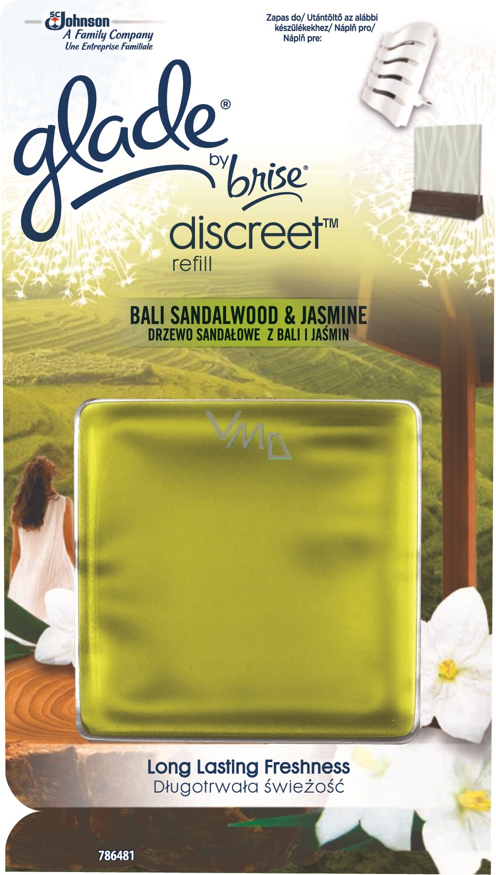 Glade Discreet Bali Sandalwood & Jasmine air freshener refill 8 g VMD parfumerie drogerie