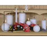 Lima Alfa Frosty effect candle white cylinder 80 x 200 mm 1 piece