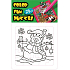 Folding Christmas motif Snowman and bird 25 pieces 18 x 12 cm coloring page