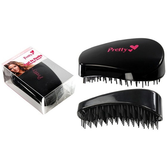 Pretty Knot So Knotty Detangle Brush hair brush black