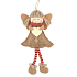 Jute angel with striped stockings for hanging 19 cm No.2