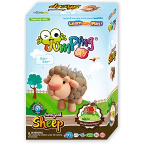 Jumping Clay Farma - Sheep self-drying modeling clay 51 g + paper model + form 5+