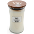 WoodWick Baby Powder - Children's powder scented candle with wooden wick and lid glass large 609.5 g