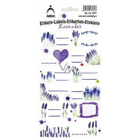 Sheet of Home Stickers Decorative Labels Lavender 12 Labels