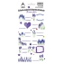Sheet of Home Stickers Decorative Labels Lavender 12 Labels