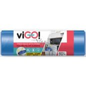 viGO! Drawstring trash bags, 13 µ, 60 liters, 60 x 70 cm, 13µ, 10 pieces