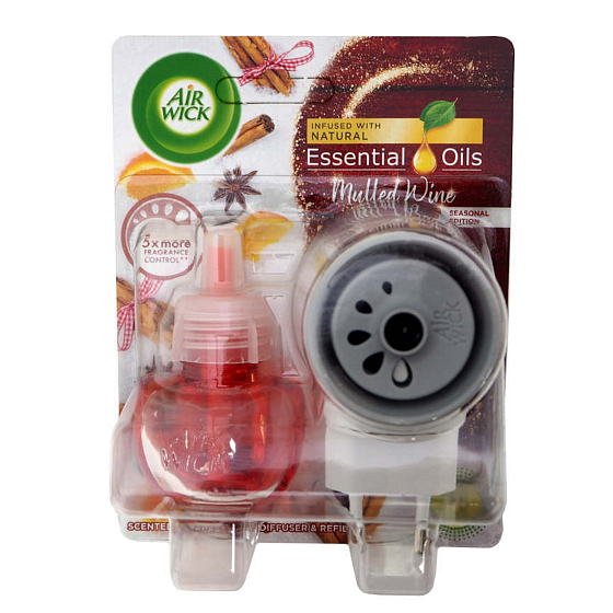 Air Wick Essential Oils Mulled Wine - Mulled wine electric air freshener set 19 ml