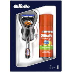 Gillette Fusion5 ProGlide razor + Ultra Sensitive shaving gel 75 ml, cosmetic set, for men