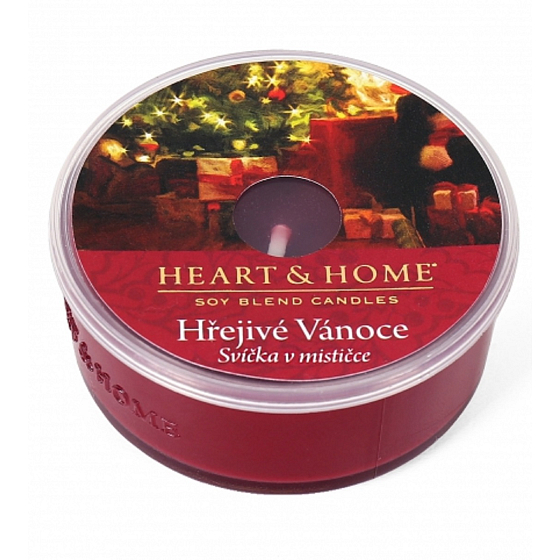 Heart & Home Warm Christmas Soy candle in a cup burns up to 12 hours 36 g