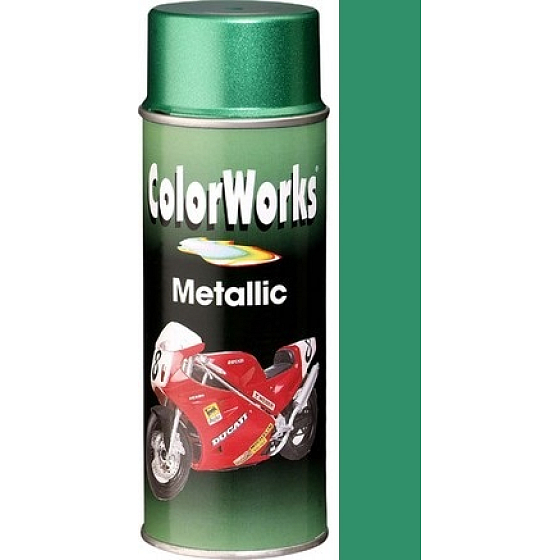 Color Works Metallic 918580 green metallic acrylic spray paint 400 ml