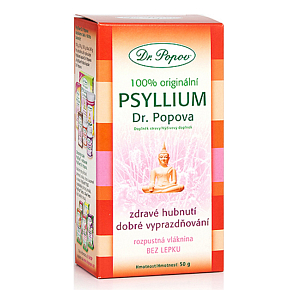 Dr. Popov Psyllium 100% original, supports proper fat metabolism and induces a feeling of fullness, soluble fiber 50 g Dr. Popov Psyllium 100% original, supports proper fat metabolism and induces a feeling of fullness, soluble fiber 50 g