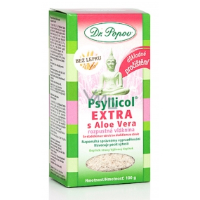 Dr. Popov Psyllicol Extra with Aloe Vera soluble fiber, helps proper emptying, induces a feeling of satiety 100 g