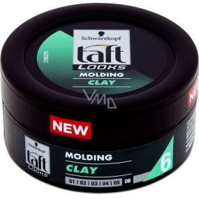 Taft Looks Molding Clay shaping paste for highlighting hair texture, semi-matt finish 75 ml