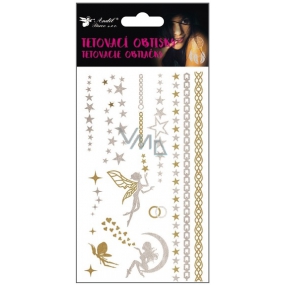 Tattoo decals gold and silver 15 x 9 cm