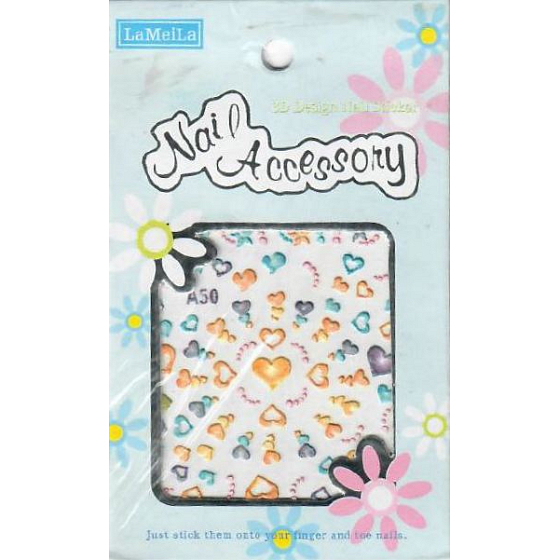 Nail Accessory 3D nail stickers 10100 A50 1 sheet