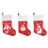 Santa Claus stocking, red and white with picture 40 cm 1 piece
