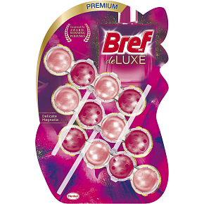 Bref De Luxe Delicate Magnolia solid toilet block for hygienic cleanliness and freshness of your toilet 3 x 50 g