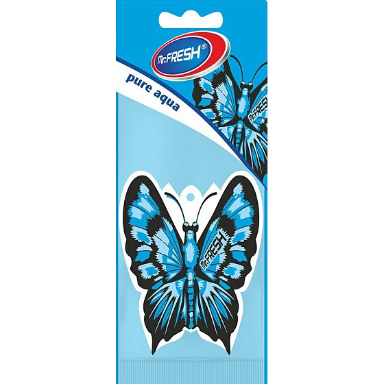 Mister Fresh Car Parfume Butterfly Pure Aqua hanging air freshener 1 piece
