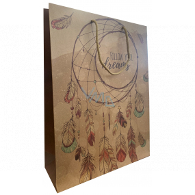 Nekupto Gift kraft bag 27 x 28 x 10 cm Dreamcatcher