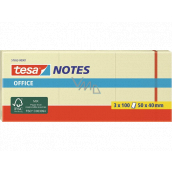 Tesa Office Notes self-adhesive notepad 50 x 40 mm yellow 3 x 100 pieces