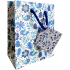 Nekupto Gift paper bag 14 x 11 x 6,5 cm Blue with birds