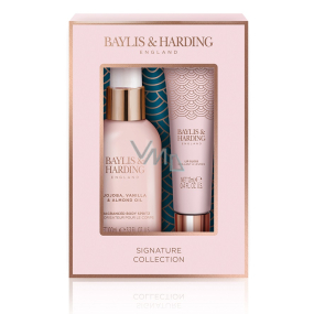 Baylis & Harding Jojoba, vanilla and almond oil body spray 120 ml + lip gloss 12 ml, cosmetic set for women