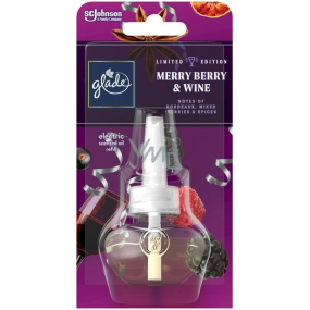 Glade Electric Scented Oil Merry Berry & Wine - Berries and red wine liquid refill for electric air freshener 20 ml