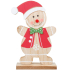 Wooden Christmas gingerbread house 16,5 cm