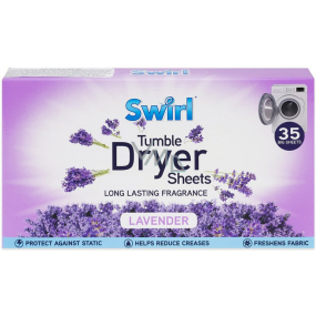 Swirl Lavender scented dryer sheets 35 pieces