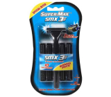 Super-Max SMX3 disposable 3-blade shaver + 10 replacement heads for men