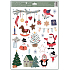 Window film christmas coloured with glitter Rocking horse 30 x 42 cm