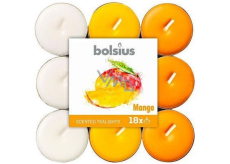 Bolsius Aromatic Mango three-colour scented tea lights 18 pieces, burning time 4 hours