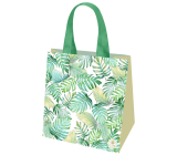 Shopping bag 34 x 34 x 22 cm sturdy leaves