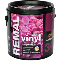 REMAL Vinyl Color Matt Washable Paint for Walls, 340 Lilac Purple, 3.2 kg