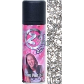 Zo Cool Glitter Spray Glitters For Hair And Body Silver 125 Ml