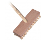 Spokar Floor brush with stick, wooden body, synthetic fibers, stick 140 cm
