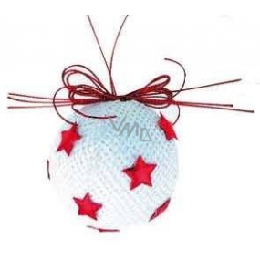 Flask flasks with red stars, for hanging 6 cm in a box of 4 pieces