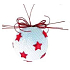 Flask flasks with red stars, for hanging 6 cm in a box of 4 pieces
