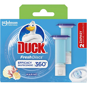 Duck Fresh Discs Sea scent WC gel for hygienic cleanliness and freshness of your toilet spare refill 2x36 ml