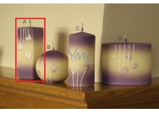 Lima Blooming meadow candle light purple prism 45 x 120 mm 1 piece