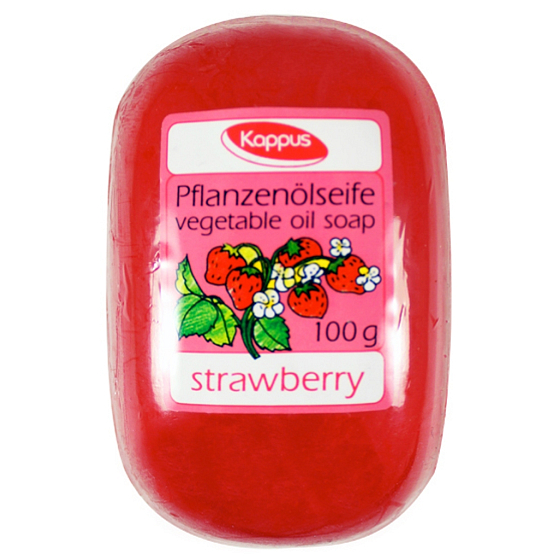 Kappus Strawberry glycerin toilet soap with vegetable oil 100 g