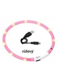Karlie Flamingo luminous LED collar for dogs pink, uni 20-75 cm, rechargeable