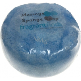 Fragrant Chitty Chitty Glycerine massage soap with a sponge filled with the scent of Marc Jacobs Bang Bang in blue 200 g