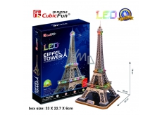 CubicFun Puzzle 3D Eiffel Tower LED illuminated 82 pieces night edition 39 x 78 x 36 cm